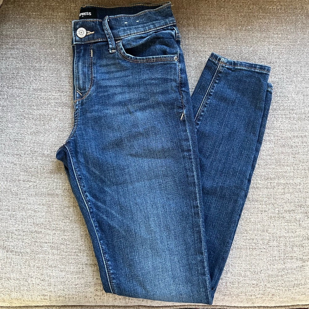 Express Denim Mid Rise Skinny Jean